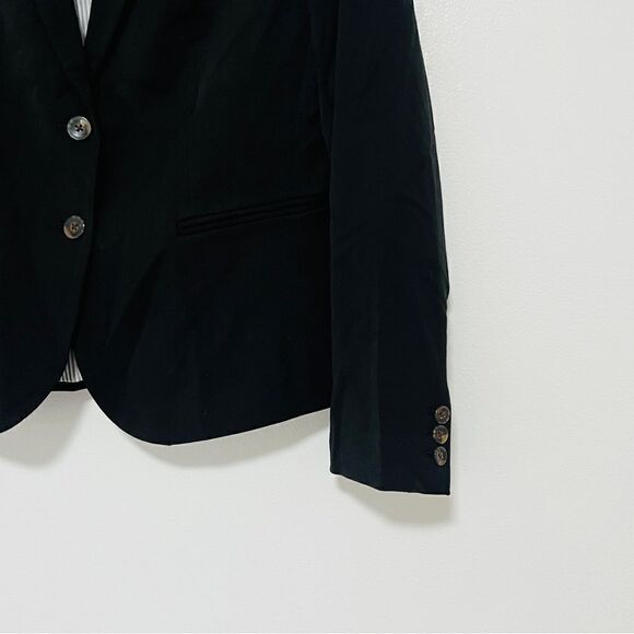 NWT J. Crew Black Label Black Blazer Small Lined Preppy 2 Button Jacket Suit - Picture 4 of 12